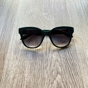 quay australia valet green oversized retro square sunglasses eyewear NEW